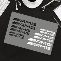 AMG Logo Personalized Modification Decorative Sticker Car Sticker Brake Caliper Sticker Label For Mercedes Benz 2021 C /S Class