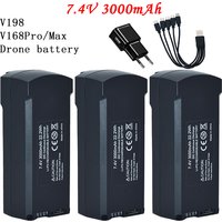 V198 PRO MAX brushless GPS obstacle avoidance remote control drone quadcopter accessories 7.4V 3000Mah battery USB/5To1 cable
