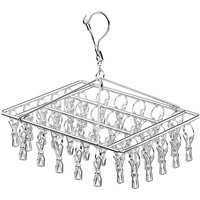 1PCS Steel Windproof Clothespin Laundry Hanger Clothesline Dryer Bra Towel Rack Clothes Airer Peg Hook Drying Sock