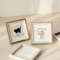 3Pcs Square Photo Frames Empty Frame Oil Painting Frame Desktop Frame Beautiful And Exquisite Photo Display Frame Picture Frame