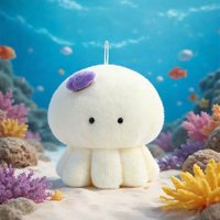 Cute Dopamine Jellyfish Plush Toy Soft Fluffy Stuffed Animal Pillow Colorful Cartoon Octopus Doll for Kids and Adults Kawaii