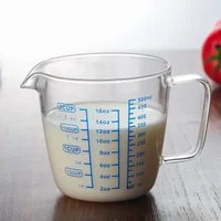 1PC Heat Resistant Borosilicate Glass Measuring Cup with Scale Child Milk Cup