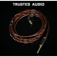 Trusted-50S iem cable Brown-Black Premium Earphone Cable Compatible with 0.78mm 2pin / MMCX / IE900 / Dual 3.5mm Connectors