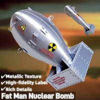 Little Boy Fat Man 1:20 Scale Atomic Nuclear WWII Replica Military Collector Display Desk Gift Finished Model Decor Prop Exact