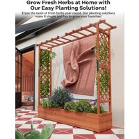 Elevated Wooden Raised Garden Bed for Vegetables Large|Freestanding Planter Box with Trellis|Planter Boxes Outdoor Tall Large with Stand|Garden Bed Box|Indoor and Outdoor