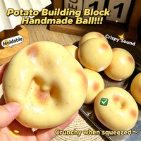 Tabas Potato Squishy Ball Crunchy Sound Squeeze Potato Squishy Toys Stress Relief Handmade Sensory Toy For Adult