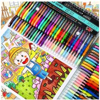 12-60Pcs Metallic Glitter Gel Pens, 100 Refills Available, Vibrant Highlighter Markers for Coloring, Drawing & Art Projects