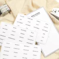 Fromthenon 4 Sheets/Set Divider Tab Decorative Stickers Weekly Monthly Schedule Planner Dividers Index Pages Bookmark Labels