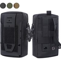 Tactical Molle Waist Pack Cell Phone Pouch Small EDC Utility Bag Gadgets Attachment Organizer Smartphone Holster