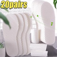 20pairs Summer Disposable Sport Insoles for Men and Women Sweat Absorbing Odor Proof Breathable Thin Non Stick To Feet