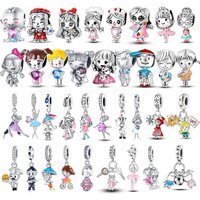 925 Sterling Silver Boys Girls Character Series Beads Charms Pendent Jewelry Fits 925 Original Bracelet Diy Gift For Women