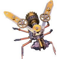 3D Metal Golden Bee Insect Assembly Model Building Kit 3D Puzzle Cyberpunk Insects DIY Toy Gift