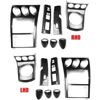 LHD RHD For Nissan 350Z Z33 2003 2004 2005 2006 ABS Carbon Fiber Style Decoration Accessories Car Interior Gear Cover Trims