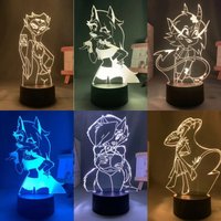 Home Decoration Anime LED Night Light Helluwaing Stolas Loona s Boss Acrylic Statue Toy Children's Bedlight 7/16 Color Desktop
