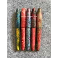 Jinhao 9056 Pattern Stabilized Wood Fountain Pen Long Knife Nib Writing ink Pen School Office Supplies Students Writing Gift