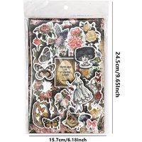 40 Sheets Vintage Scrapbooking Supplies Aesthetic Handmade DIY Material Paper Set Junk Journal Water Bottle Laptop Decoration