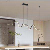 Suspension LED linéaire minimaliste, lustre de luxe nordique pour restaurant tubulaire, cuisine, bureau, café, lampes d'intérieur