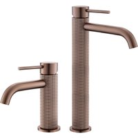 Brushed Rose Gold Bathroom Faucet Brushed Gold Basin Faucet Art Carved Sink Tap Hot & Cold Grey Lavatory Faucet Crane Water Tap