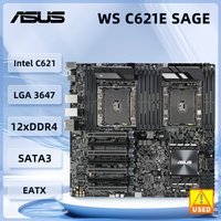 ASUS WS C621E SAGE PRO WS C621-64L SAGE/10G workstation motherboard C621 LGA 3647 5218 5220S 6138 cpu DDR4 support Xeon 5118 cpu