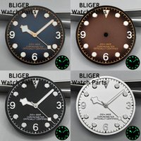 BLIGER 29mm Vintage Watch Dial Watch Hands Green Luminous Fit NH34 NH35 NH36 ETA2824 2836 MIYOTA 8215 DG 2813 PT5000 Movement