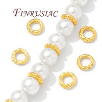 Separators For Bracelets 18K Gold Plated 5.7mm 7.7mm Spacer Bead Jewelry Accessories,Beads Separators,Metal Beads,DIY Findings