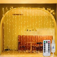 3/6M USB LED Curtain 8Modes Remote Control Lights Holiday Wedding Garland for Bedroom Living Room Decor Christmas Decorations