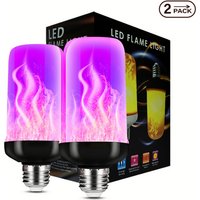12W E26 LED Dynamic Flame Effect Light Bulbs Multiple Mode Creative Purple Flame Effect Lamp For Bar Hotel Restaurant Party