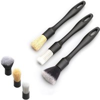 Car Cleaning Brush Reusable 3-piece Set of Car Washing Tools, Detail Gap Brush, Tire Cleaning Brush