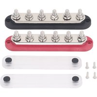 Bus 300A M8 300A 12‑48V Power Distribution Block Brass Stainless Steel Bus Terminal Block for Car Boat Marine