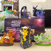 Original Re-Ment Pokemon Animated Edition Desq Desktop Battles Black Rayquaza Nyahoja Hogator Handmade Trendy Blind Box Gifts