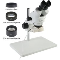 3.5X-90X Continuous Zoom Parfocal Binocular Stereo Microscope WF10X/20MM Eyepieces 56 LED Light For Soldering Repair Tools