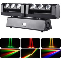 150W LED Moving Head DJ Light 6 Eyes RGBW Rotation Beam Mobile DMX512 Disco Party Strobe Stage for Nightclub Wedding Event