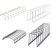 Dish Storage Rack Space Saving Plate Organizer for Kitchen Counter Cafe Home
