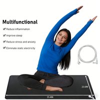 90x60cm Grounding Mat Earthing Pad for Sleep Support, EMF Protection, Electrostatic Relief, Health Recovery with Earthing Cable