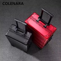 COLENARA Men's Suitcase All Aluminum Magnesium Alloy Boarding Box Business Trolley Case 20"24"28 Inch Carry-on Travel Luggage