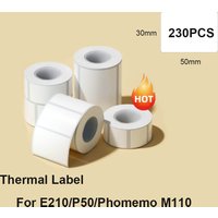 E210 P50 M110 Thermal Label Printer Paper Sticker 50*80mm 50*30mm 40*30mm 30mm*20mm E210 Self-adhesive Label Paper Tape