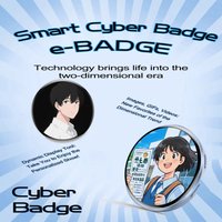 Electronic Anime Badge HD Touch Screen Digital Pixel Photo Display Custom Kawaii Pin Backpack Decor Christmas Party Meeting Gift