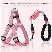 Pet Supplies Pet Chest and Back Leash Set Adjustable Dog Leash Dog Walking Leash