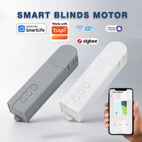 Inteligentny silnik do rolet WiFi Zigbee, elektryczny napęd do zasłon i rolet z pilotem RF, sterowanie przez aplikację Tuya, kompatybilny z Alexa, Google Assistant i Alice.