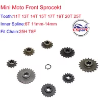 T8F 25H 11T 13T 14T 15T 17T 19T 20T 25T For 47cc 49cc Front Pinion Sprocket Chain Cog Mini Moto pocket Bike Scooter