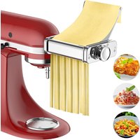 3 in 1 Pasta Attachment for Kitchenaid Stand Mixer, All Metal Pasta Maker Kitchenaid Attachment, Pasta Sheet Roller, Spaghetti