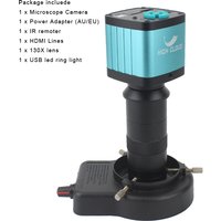 4K Ultra HD 1080P HDMI USB Digital Video Microscope Camera 100X 300X C-Mount Lens Professional Phone PCB Soldering Repair Tools