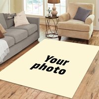 Custom Photo Text Area Mat Carpet Rug Printed Rectangle Rugs for Adult Yoga Living Room Decorative Personalized Entrance Doormat