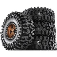 4pcs 120mm Metal 1.9" Beadlock Wheel Rim Tire Set for 1/10 RC Crawler Car Axial SCX10 Wraith RR10 Capra Traxxas TRX4
