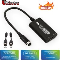 RGBS Upscaler 1080P HDMI Converter Adapter For SEGA MD1 MD2 SNK Game Console with 16:9/4:3 Aspect Ratio Switch