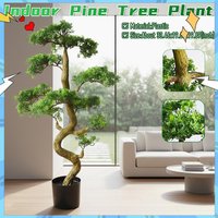 DIY Artificial Welcoming Pine Tree Plant 85cm Indoor Faux Bonsai Ornament Non Toxic UV Resistant Material for Home Office Hotel