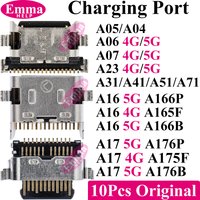 10pcs Charging Port Dock Plug For Samsung A06 A07 A05 A04 A13 A14 A15 A17 A25 A31 A50s A51 A16 USB Charger Connector Socket