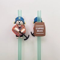 1PC Silicone Straw Covers For Starbucks 7-8mm Sippy 30oz Coffee Cup Reusable Dustproof Straw Cap Stopper Decoration Accessories