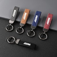Leather Car Emblem Key Fobs Keyring Key Chain Decoration for Bmw M Performance G32 G30 Auto Interior Modification Accessories