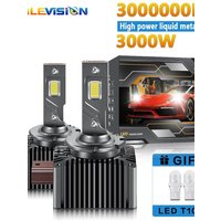 EAGLEVISION 2PCS Powerful HID TO LED Headlight Bulbs Plug&Play Led CANBUS Xenon Lenses D1S D2S D3S D4S 3000W 6000K 12V 24V
